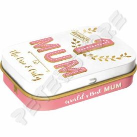   Retró Cukorkás Fémdoboz - Világ legjobb Anyukája Dombornyomott