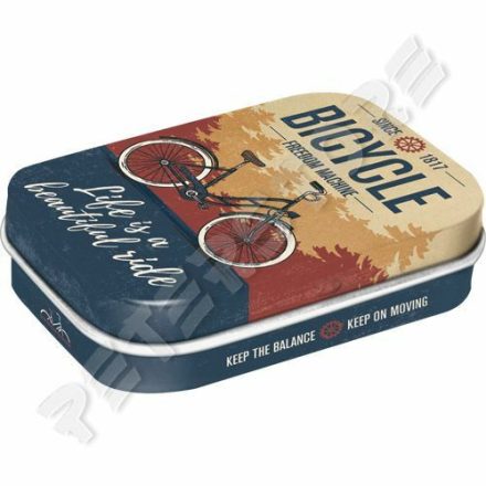 Retró Cukorkás Fémdoboz - Bicycle - Bicikli - Kerékpár Dombornyomott