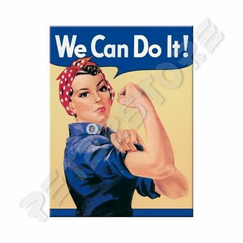 Fém Hűtőmágnes - We can do it! - Meg tudjuk csinálni!