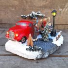 Karácsonyi jelenet - Fenyőfa árus Világít