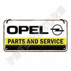 Retró Fém Tábla - Opel Parts and Service, Szerviz