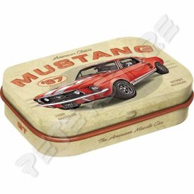 Retró Cukorkás Fémdoboz - Ford Mustang Dombornyomott