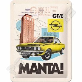 Retró Fém Tábla - Opel Manta Dombornyomott