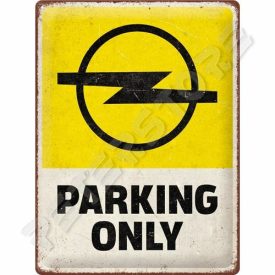Retró Fém Tábla - Opel Parkoló Dombornyomott