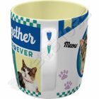 Retró Bögre - Jobb együtt, Cica, Macska