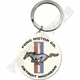 Retró Fém Kulcstartó - Ford Mustang