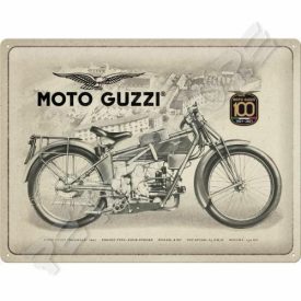 Retró Fém Tábla - Moto Guzzi Parkoló Dombornyomott