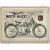 Retró Fém Tábla - Moto Guzzi Parkoló Dombornyomott