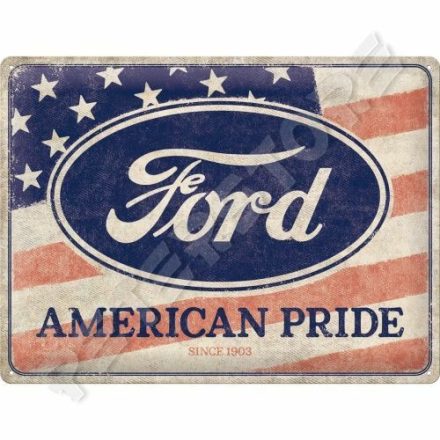 Retró Fém Tábla - Ford Logó Dombornyomott