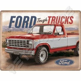 Retró Fém Tábla - Ford Trucks Dombornyomott