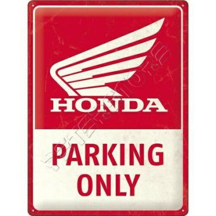 Retró Fém Tábla - Honda Parkoló Dombornyomott