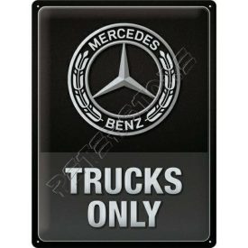 Retró Fém Tábla - Mercedes-Benz Parkoló Dombornyomott