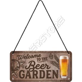 Retró Fém Tábla - Sörkert Dombornyomott