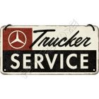 Retró Fém Tábla - Mercedes-Benz Service, Szerviz Dombornyomott