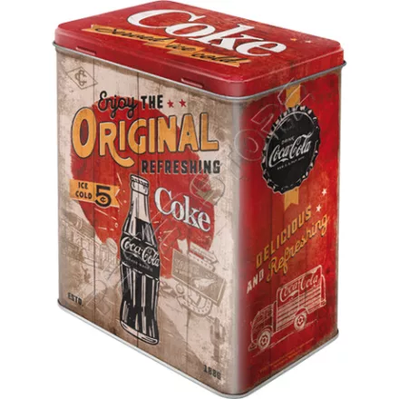 Retró Fémdoboz - Coca-Cola Dombornyomott