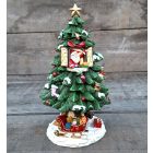 Karácsonyi jelenet - Fenyőfa Mikulással Zenedoboz