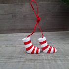 Karácsonyi dísz - Zokni akasztós