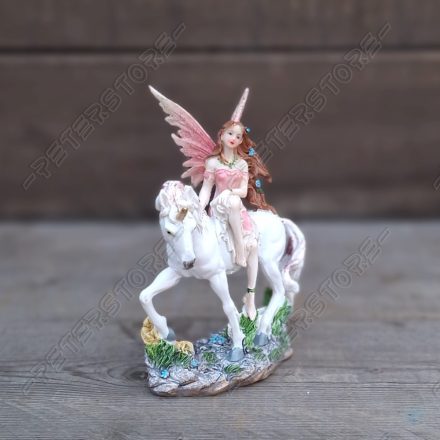 Tündér Unikornissal Figura