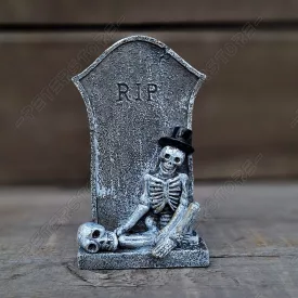 Sírkő csontvázzal - Halloween figura
