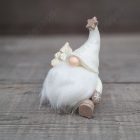 Karácsonyi dísz - Manó Fenyőfával fehér