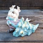 Karácsonyi dísz - Kislány fenyőfával Ledes