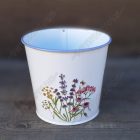 Fém, Bádog Kaspó 3 db-os - Virágok