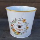 Fém, Bádog Kaspó 3 db-os - Bee Happy, Méh