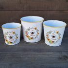 Fém, Bádog Kaspó 3 db-os - Bee Happy, Méh