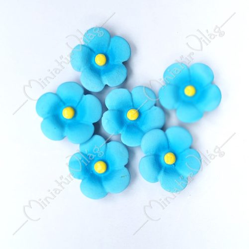 Minifalu - Kék Virágok 6 db-os szett
