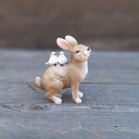 Nyuszi Madarakkal Figura