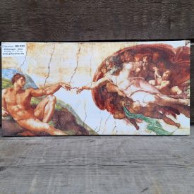   Falikép feszített keret nélküli 15x30 cm - Michelangelo - Ádám teremtése
