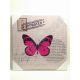 Falikép feszített keret nélküli 30x30 cm - Pillangó, Lepke Pink
