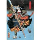 Utagawa Kunisada - Kabuki - Ichikawa Kodanji IV Szamuráj Szobor
