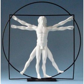 Leonardo Da Vinci - Vitruvius-tanulmány Szobor Fehér