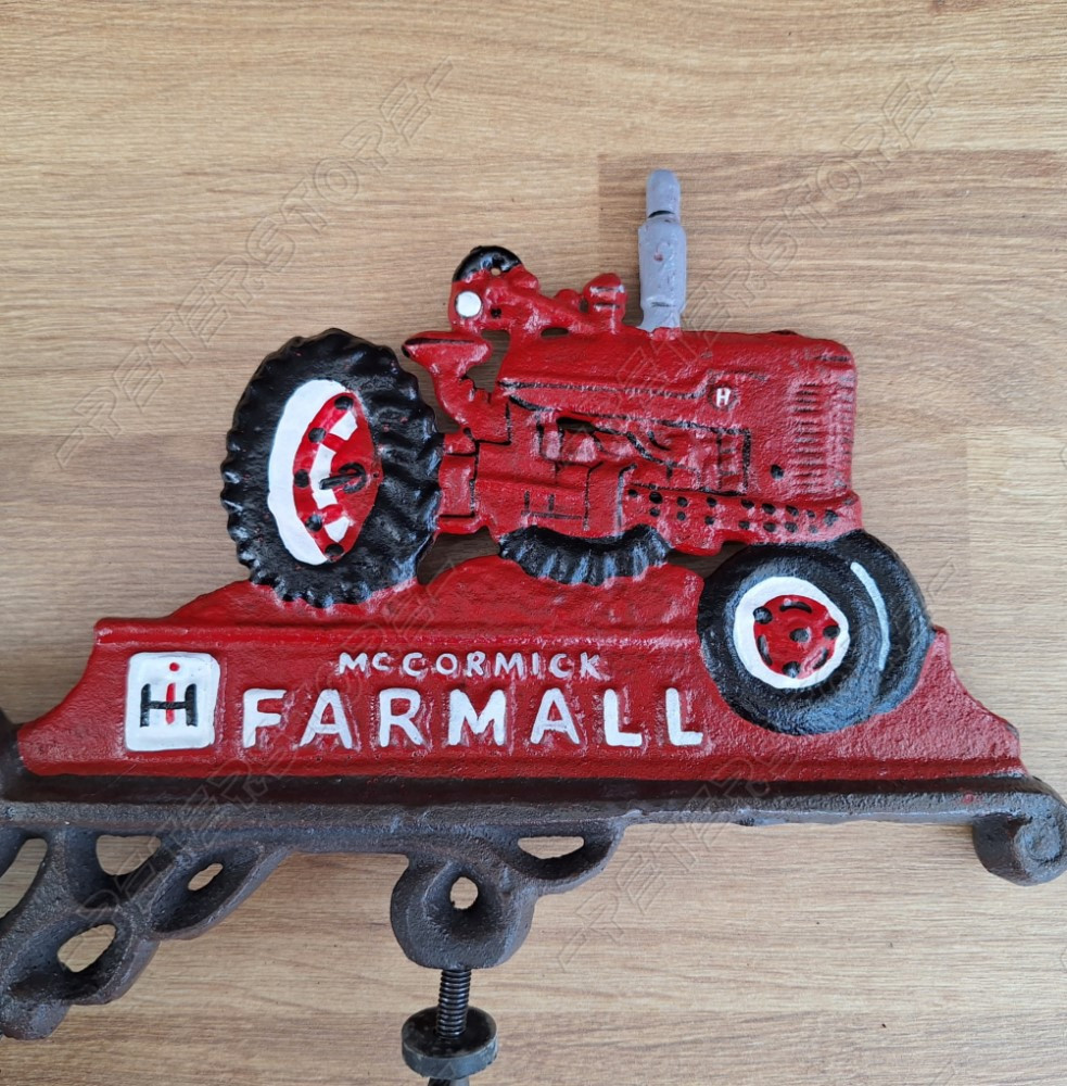 Öntöttvas Rusztikus Kolomp Csengő Farmall Traktor