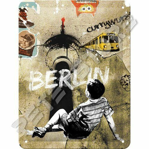 Retró Fém Tábla - Berlin Dombornyomott