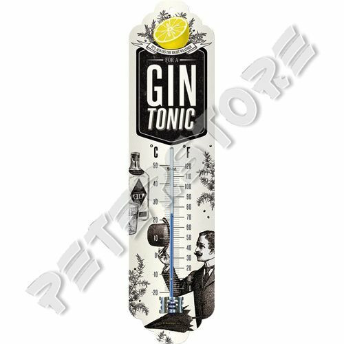 Retró Fém Hőmérő - Gin Tonic