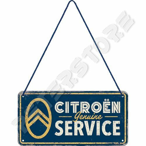 Retró Fém Tábla - Citroën Service, Citroen Szerviz Dombornyomott