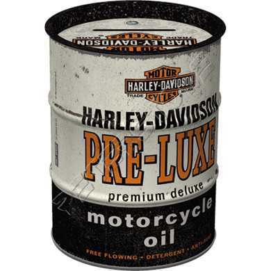 Retró Fém Persely - Olajos hordó - Harley-Davidson